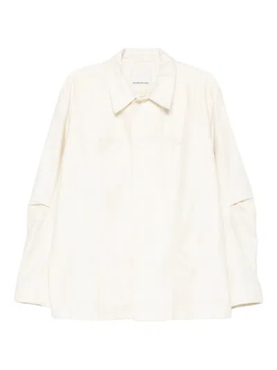 Ymc You Must Create Split-cuff Shirt Jacket In White