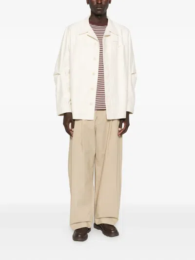 Ymc You Must Create Split-cuff Shirt Jacket In White