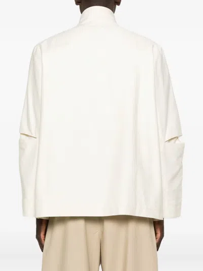 Ymc You Must Create Split-cuff Shirt Jacket In White