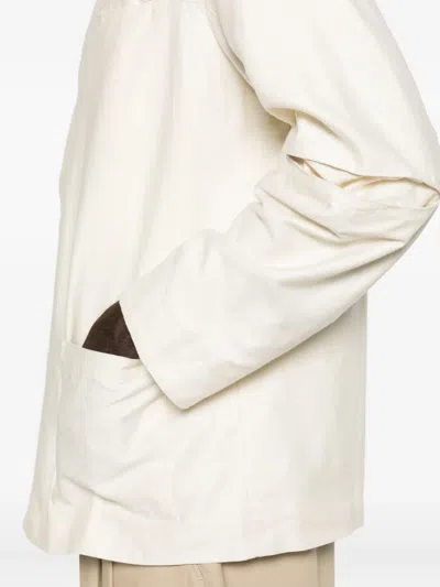 Ymc You Must Create Split-cuff Shirt Jacket In White