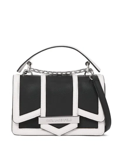 Karl Lagerfeld Blackwhite K Nova Small Crossbody Bag In Black