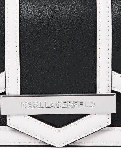 Karl Lagerfeld Blackwhite K Nova Small Crossbody Bag In Black