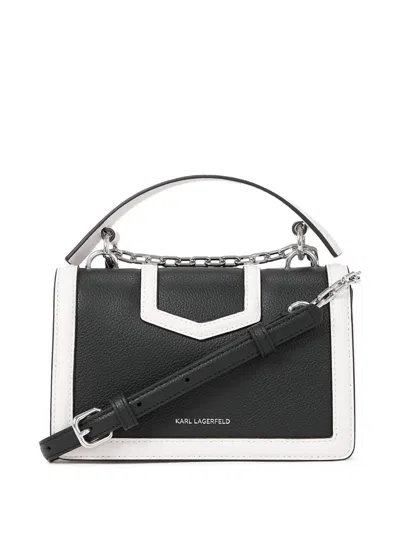 Karl Lagerfeld Blackwhite K Nova Small Crossbody Bag In Black