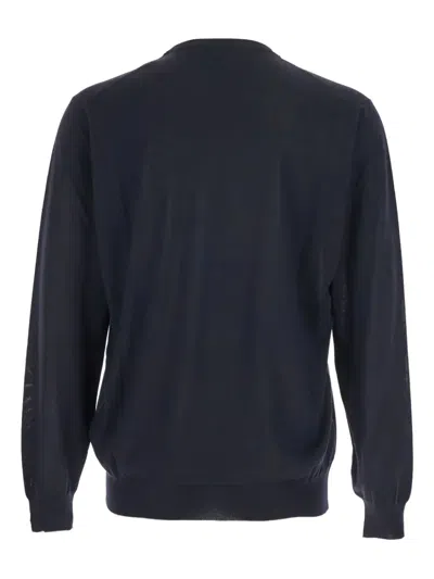 Lardini Crew Neck Pullover In Blue