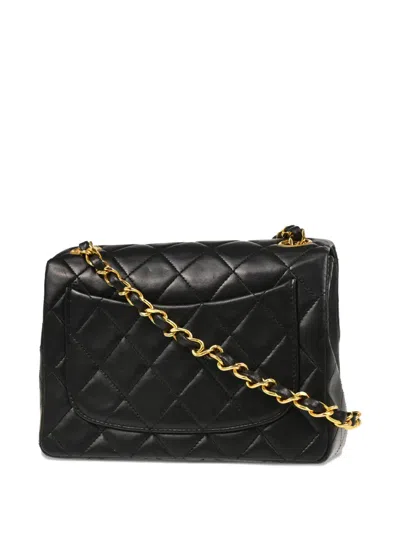 Pre-owned Chanel 1990 Mini Classic Square Flap Quilted Bag In Black
