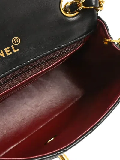 Pre-owned Chanel 1990 Mini Classic Square Flap Quilted Bag In Black