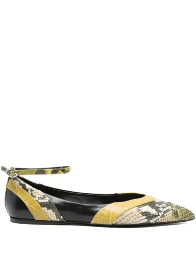 Marni Snake-print Ballet Flats In Multi