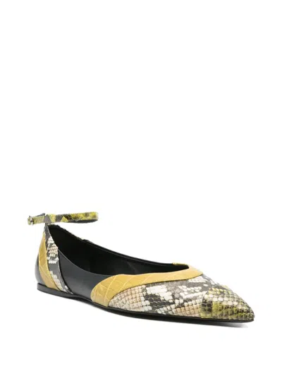 Marni Snake-print Ballet Flats In Multi