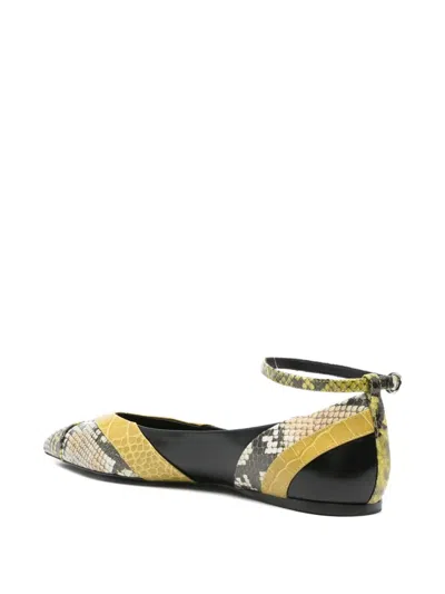 Marni Snake-print Ballet Flats In Multi