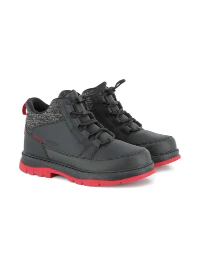 Hugo Boss Leather Boots In Black