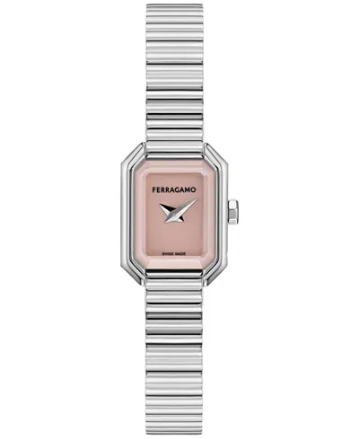 Ferragamo Crystal Petite Watch In Silver
