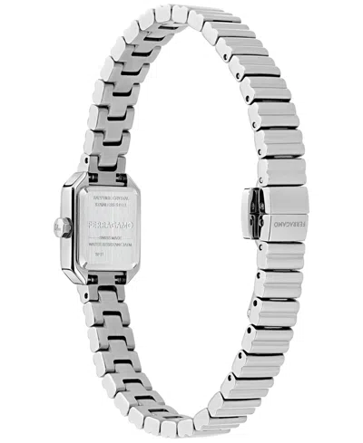 Ferragamo Crystal Petite Watch In Silver