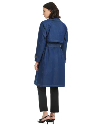 Kate Spade Women's Belted Trench Coat In Blue