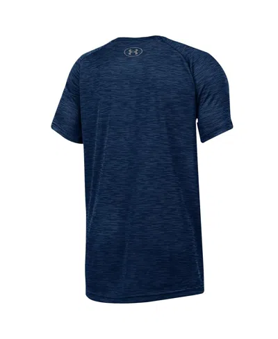 Under Armour Big Boys And Girls Heather Navy Notre Dame Fighting Irish Ultra Soft Rye Tech Performance T-shirt In Blue