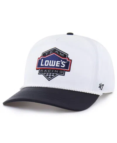 47 Brand Men's White/black Jimmie Johnson Lowe's Rope Hitch Adjustable Hat In Black