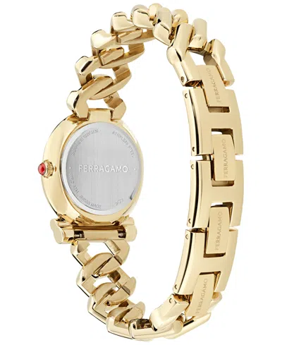 Ferragamo Gancini Twisted Chain Watch In Gold