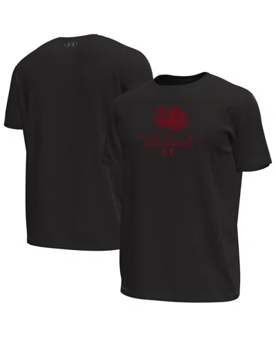 Under Armour Men's Black South Carolina Gamecocks Stack Stretch Performance T-shirt In Black