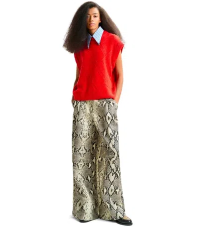 Essentiel Antwerp Import Red Knitted Vest In Red