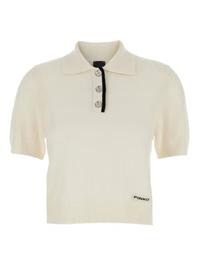 Pinko Pull Polo In Neutral