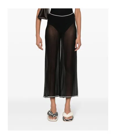 Bode Transparent Casual Pants In Black