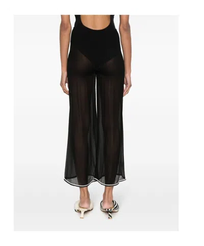 Bode Transparent Casual Pants In Black