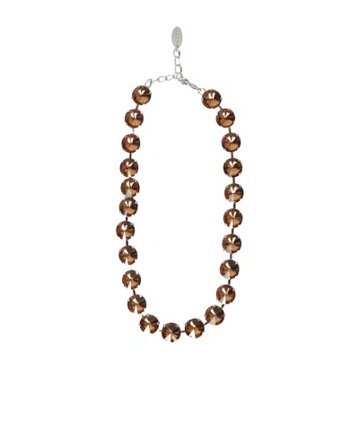 Forte Forte Embellished Chain-linked Necklace In Brown