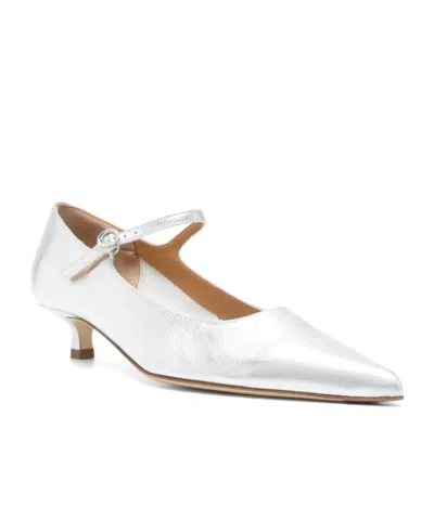 Aeyde 45mm Leather Pumps In White