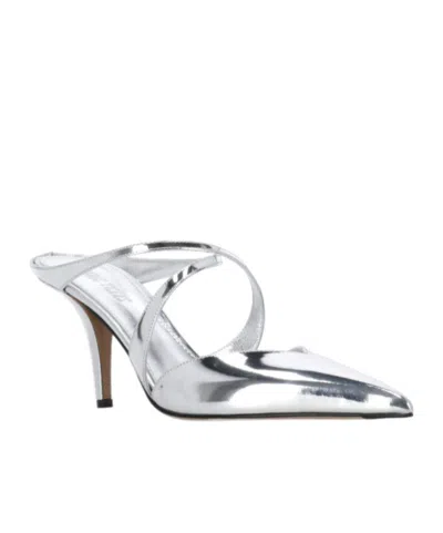 Paris Texas Silver Laila Mule Shoes In Silver