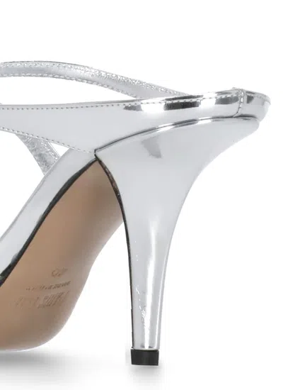 Paris Texas Silver Laila Mule Shoes In Silver