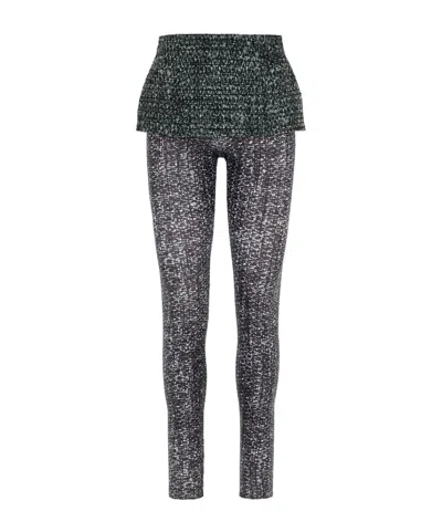 Diesel Ankle Length Straight Leg Trousers With Skirt In Black