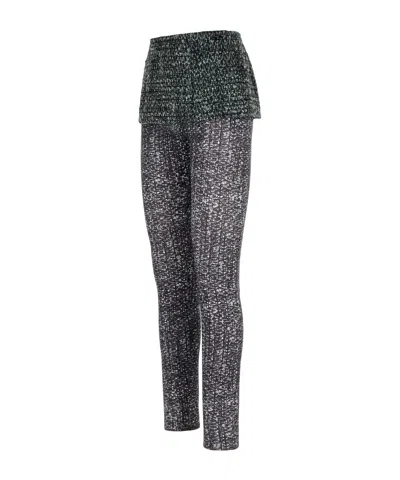 Diesel Ankle Length Straight Leg Trousers With Skirt In Black