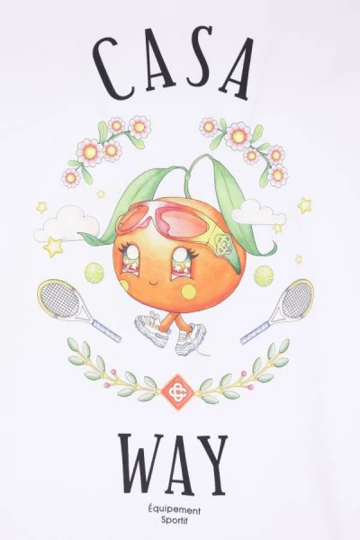 Casablanca Print T-shirt In White