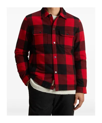 Woolrich Check-pattern Wool-blend Shirt Jacket In Red