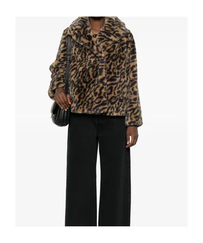 Apc A.p.c. Leopard-print Faux Fur Johanna Coat A.p.c. In Animal Print
