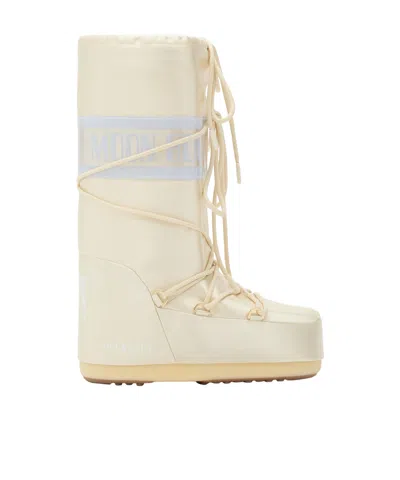 Moon Boot Icon Pearly Satin And Pvc Snow Boots In Neutral