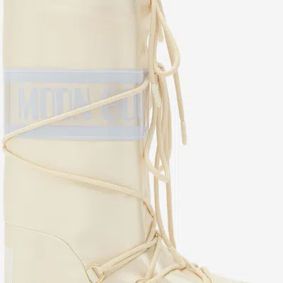 Moon Boot Icon Pearly Satin And Pvc Snow Boots In Neutral