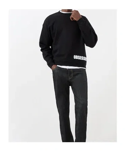 Dsquared2 Cotton Sweatshirt Featuring Printed Detail In Black