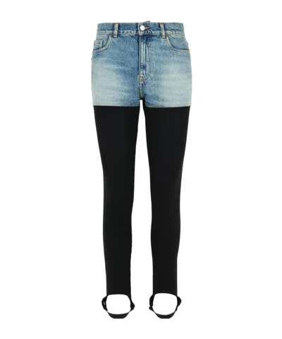 Coperni Dual-tone Organic Cotton Pants In Black