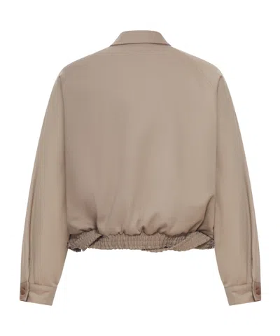 Magliano Cropped Jacket With Woven Elastic In Neutral