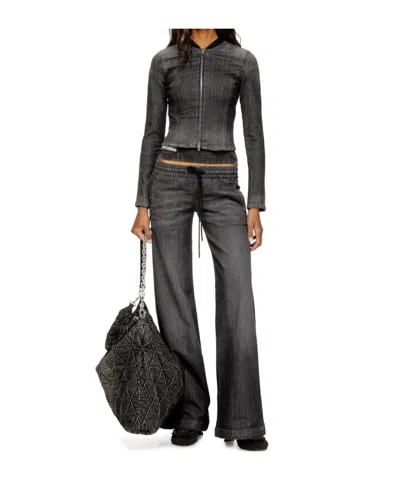 Diesel De-gary-d Zip-front Jacket In Black