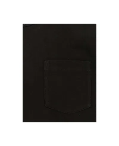 Sacai Crewneck T-shirt With Nylon Inserts In Black