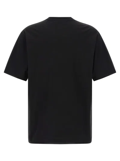 Dolce & Gabbana Men Cotton T-shirt With Embossed Logo Embroidery In Black