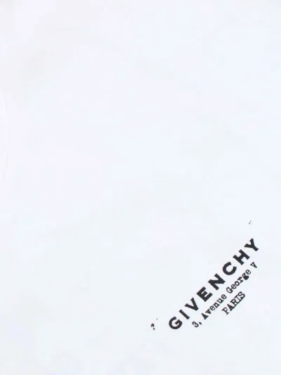 Givenchy Cropped Fit T-shirt In Cotton With Stamp Print Clothing In White