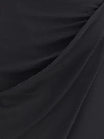 Versace Embellished Draped Skirt In Black