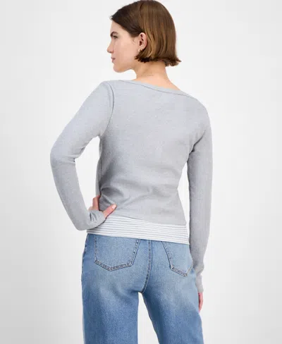 Hippie Rose Juniors' Two-piece Camisole & Cardigan Top In Multi