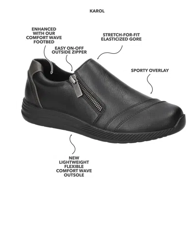Easy Street Women's Karol Comfort Flats In Black
