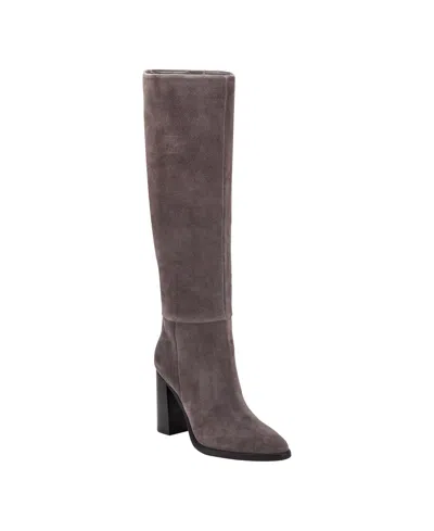 Marc Fisher Ltd Women's Lannie Tall Block Heel Boots In Brown