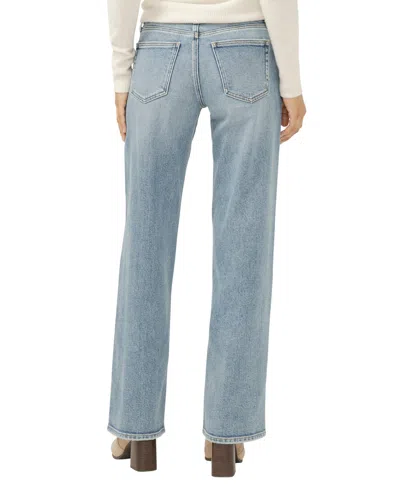 Silver Jeans Co. Women's Loose & Low Rise Straight Leg Jeans In Blue