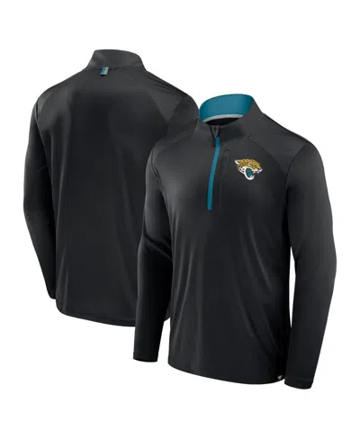 Fanatics Men's Black Jacksonville Jaguars Defender Long Sleeve Quarter-zip Jacket In Black