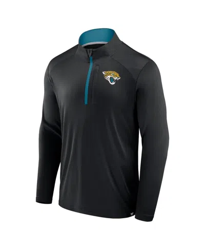 Fanatics Men's Black Jacksonville Jaguars Defender Long Sleeve Quarter-zip Jacket In Black